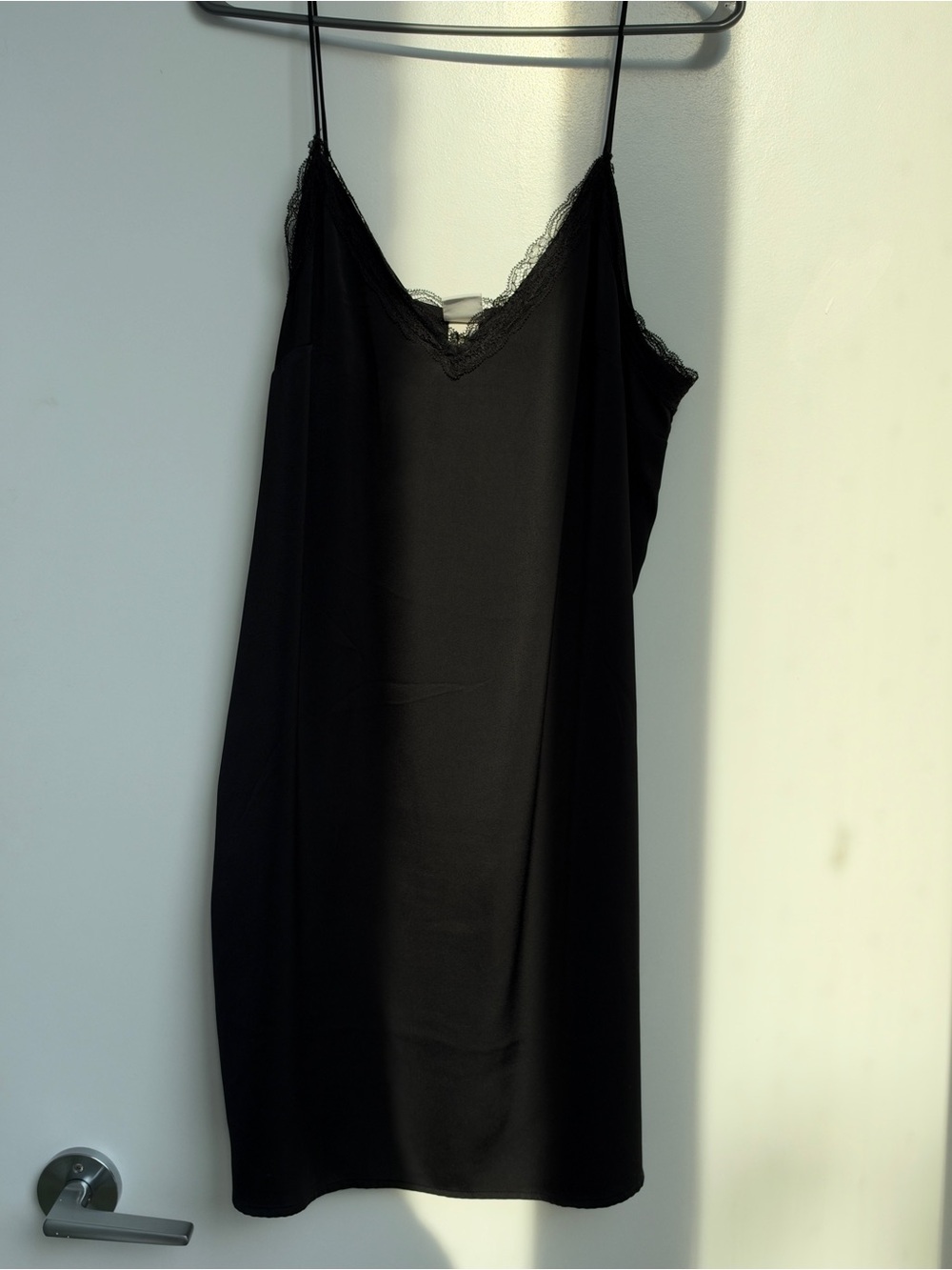 H&M Black Lace-Trim Slip